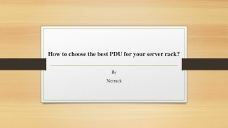 How to choose the best PDU for your server rack