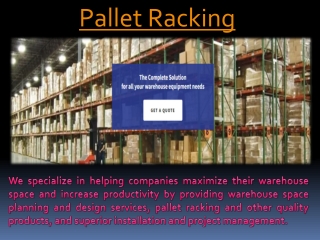 Pallet Racking PPT