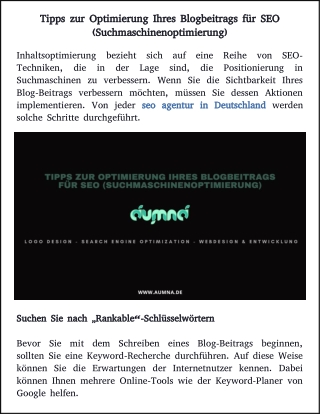 5 Tipps zur Optimierung Ihrer Blog-Posts für die Suchmaschinenoptimierung