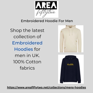 Embroidered Hoodie For Men