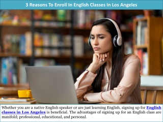 3 Reasons To Enroll In English Classes In Los Angeles