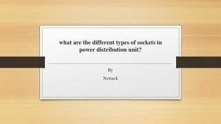 what are the different types of sockets in power distribution unit