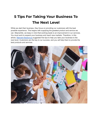 5 Tips For Promote Your Business On the Web