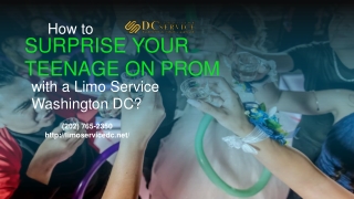 How to Surprise Your Teenage on Prom with a Airport Car Service DC