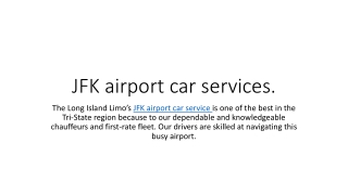 JFK airport car services