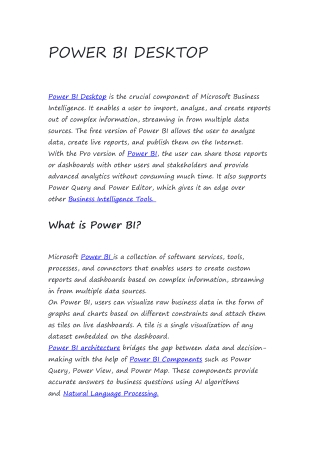 POWER BI DESKTOP