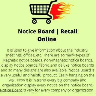 Notice Board  Retail Online