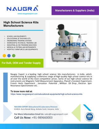 High School Science Kits Manufacturers