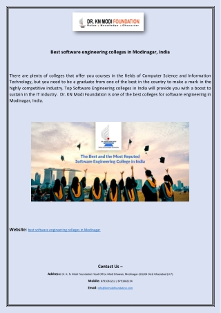 Best software engineering colleges in Modinagar