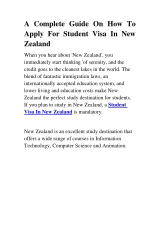 A Complete Guide on How to Apply for Student Visa