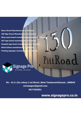ACP sign board manufacturers in Chennai