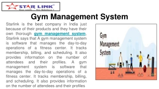 Gym Management System PPT & PDF