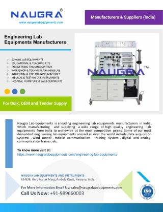 Engineering Lab Equipments Manufacturers