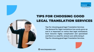 Tips for Choosing Good Legal Translation Services