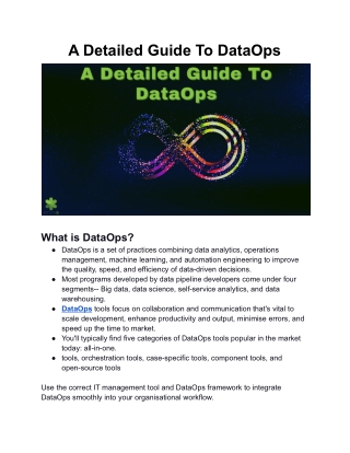A Detailed Guide To DataOps