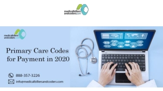 Primary Care Codes for Payment