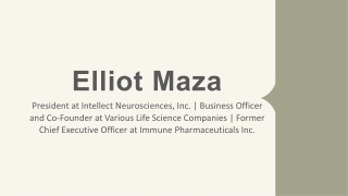 Elliot Maza - An Assertive and Competent Professional