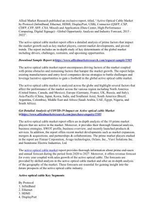 Active Optical Cable Market