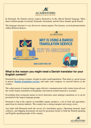 Danish Translation Key To Success