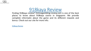 918kaya Review  Onlinegambling-review.com