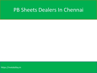 PB Sheets Dealers In Chennai