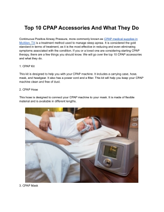 Top 10 CPAP Accessories And What They Do