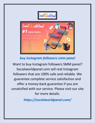 Buy Instagram Followers Smm Panel | Socialworldpanel.com