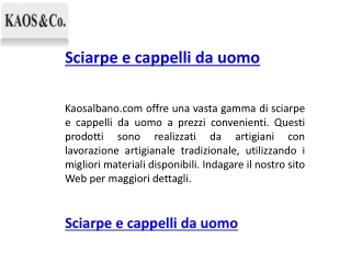 Sciarpe e cappelli da uomo   Kaosalbano.com