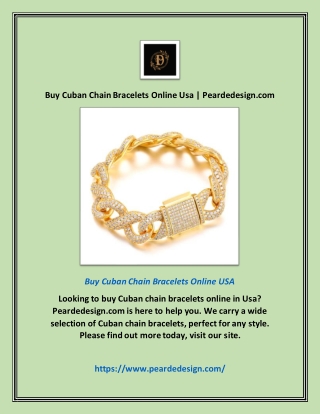 Buy Cuban Chain Bracelets OnliBuy Cuban Chain Bracelets Online Usa | Peardne Usa
