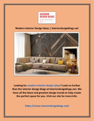 Modern Interior Design Ideas | Interiordesignblogs.net