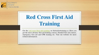 Red Cross First Aid Training | Safetyfirsttraining.ca