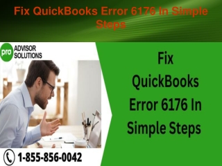 Fix QuickBooks Error 6176 In Simple Steps