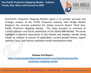Asia-Pacific Projection Mapping Market report
