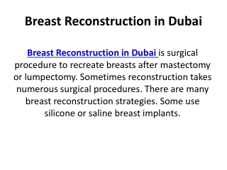Breast Reconstruction in Dubai 1