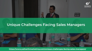 Unique Challenges Facing Sales Managers