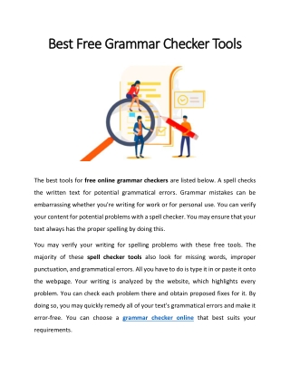 Best Free Grammar Checker Tools