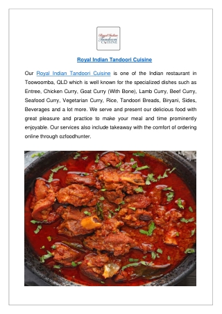 Up to 10% offer - Royal Indian Tandoori Toowoomba – Order Now