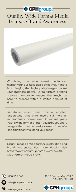 Quality Wide Format Media Increase Brand Awareness