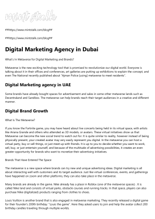 Digital Marketing agency in UAE