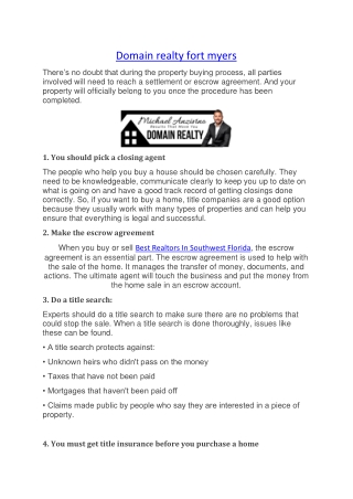 Domain realty fort myers