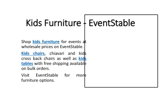 Kids Tables and Chairs - EventStable