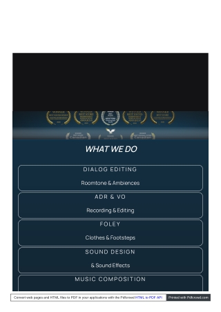 Film Sound Post Production In London