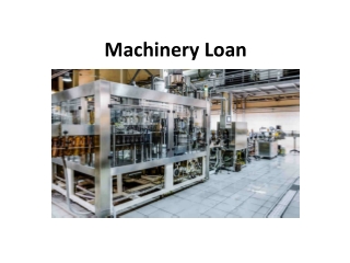 Machinery Loan