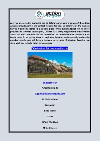 ek balam tour
