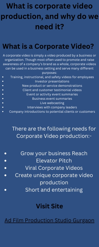 Ad Film Production Studio Gurgaon