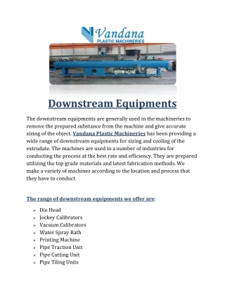 Downstream Equipments