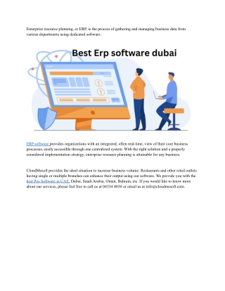 Best Erp software dubai