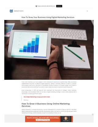 How To Grow Your Business Using Digital Marketing Services