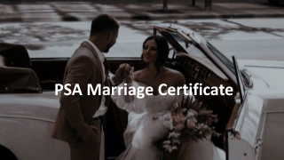 PSA Marriage Certificate