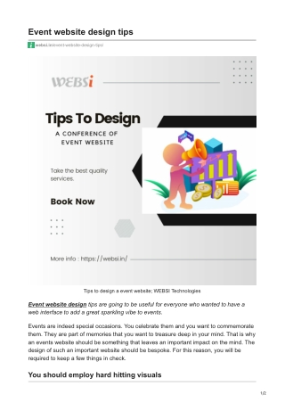 Event website design tips